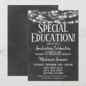 Invitation de la fête d'études spéciales (Devant / Derrière)