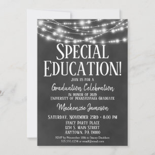 Invitation de la fête d'études spéciales