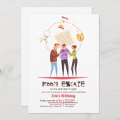 Invitation de la fête d'évasion de salle (Devant / Derrière)