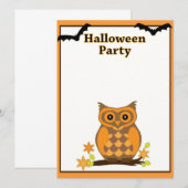 Invitation de la fête d'Halloween (Devant / Derrière)