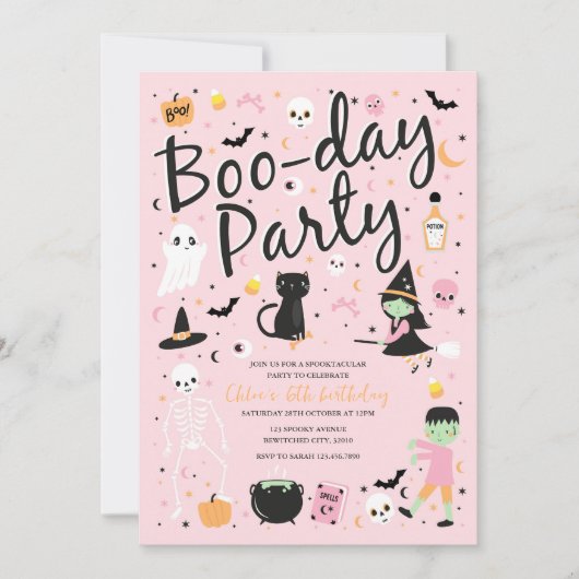 Invitation de la fête d'Halloween (Devant)