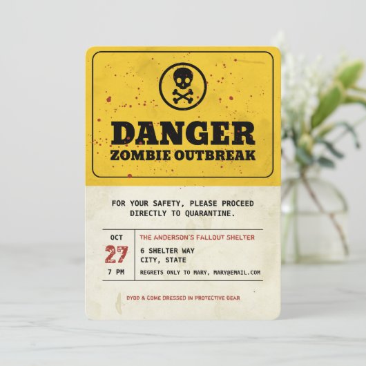 Invitation de la fête d'Halloween (Debout devant)