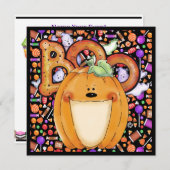 Invitation de la fête d'Halloween (Devant / Derrière)