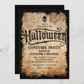 Invitation de la fête d'Halloween (Devant / Derrière)