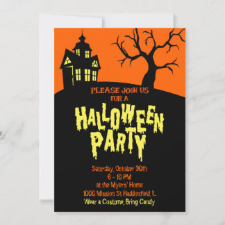 Invitation de la fête d'Halloween