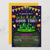 Invitation de la fête d'Halloween (Devant / Derrière)