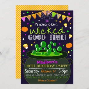 Invitation de la fête d'Halloween
