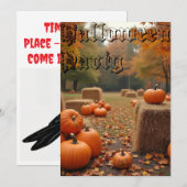 Invitation de la fête d'Halloween (Devant / Derrière)