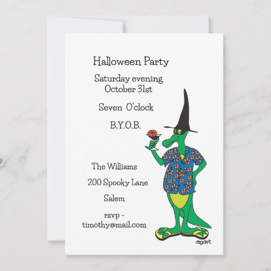 Invitation de la fête d'Halloween (Devant)