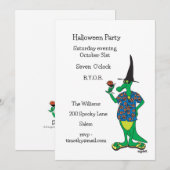 Invitation de la fête d'Halloween (Devant / Derrière)