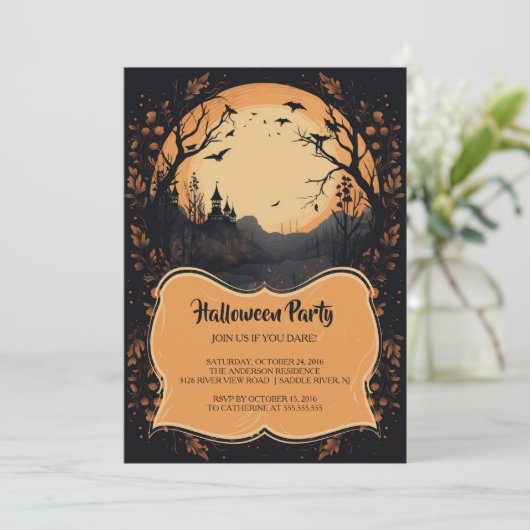 Invitation de la fête d'Halloween (Debout devant)