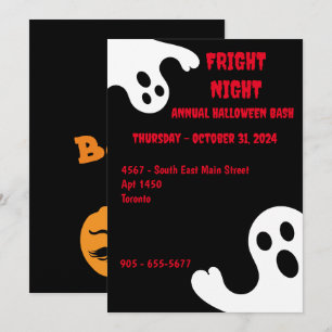 Invitation de la fête d'Halloween