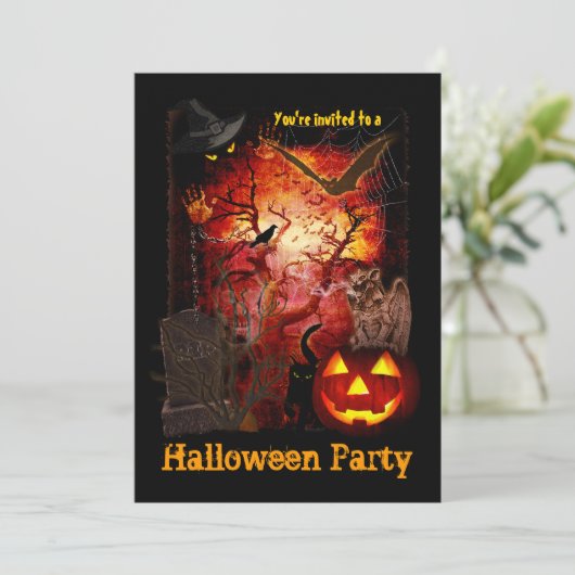 Invitation de la fête d'Halloween (Debout devant)