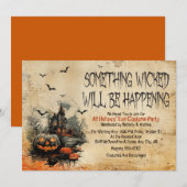 Invitation de la fête d'Halloween (Devant / Derrière)