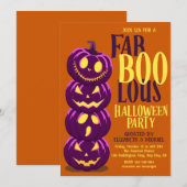 Invitation de la fête d'Halloween (Devant / Derrière)