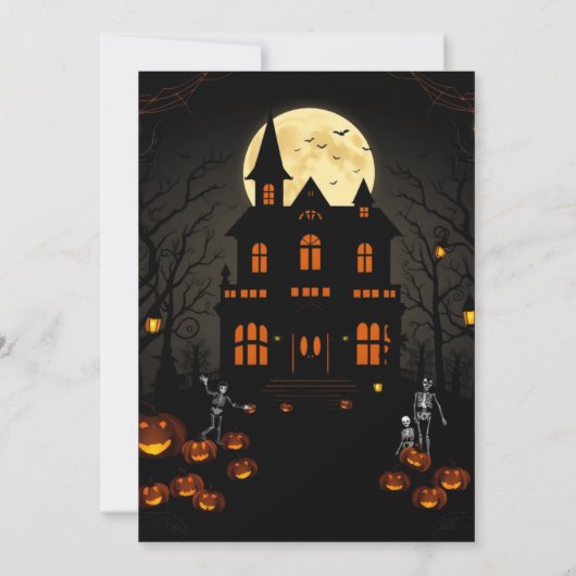 Invitation de la fête d'Halloween (Dos)