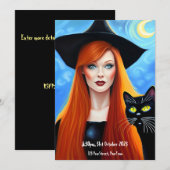 Invitation de la fête d'Halloween (Devant / Derrière)