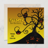 Invitation de la fête d'Halloween (Devant / Derrière)