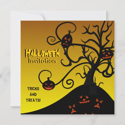 Invitation de la fête d'Halloween (Devant)