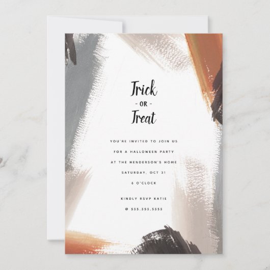 Invitation de la fête d'Halloween (Devant)