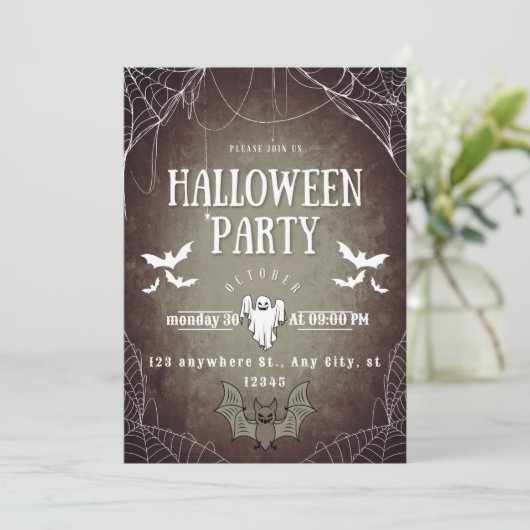 Invitation de la fête d'Halloween (Debout devant)