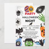 Invitation de la fête d'Halloween (Devant / Derrière)