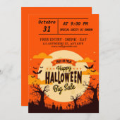 Invitation de la fête d'Halloween (Devant / Derrière)