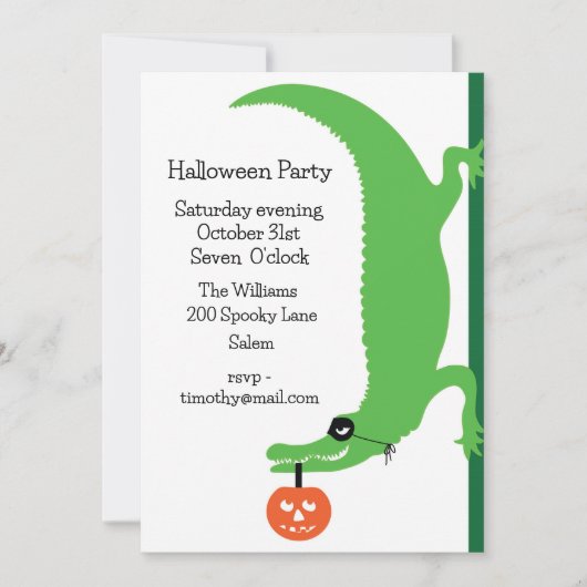 Invitation de la fête d'Halloween (Devant)