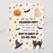 Invitation de la fête d'Halloween (Devant / Derrière)