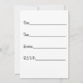 Invitation de la fête d'Halloween (Dos)