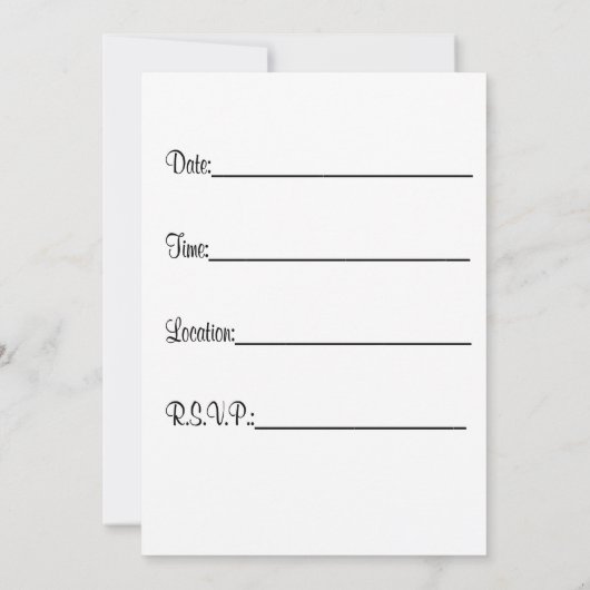 Invitation de la fête d'Halloween (Dos)