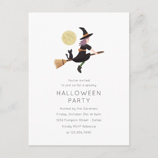 Invitation de la fête d'Halloween (Devant)