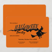 Invitation de la fête d'Halloween (Devant / Derrière)