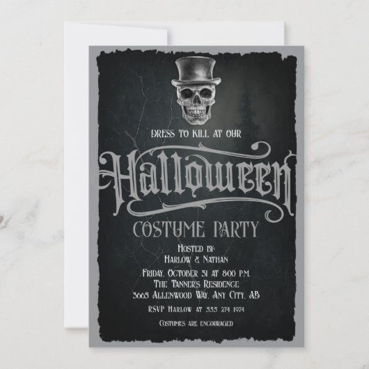 Invitation de la fête d'Halloween (Devant)