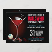 Invitation de la fête d'Halloween (Devant / Derrière)
