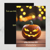 Invitation de la fête d'Halloween (Devant / Derrière)