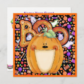 Invitation de la fête d'Halloween (Devant / Derrière)