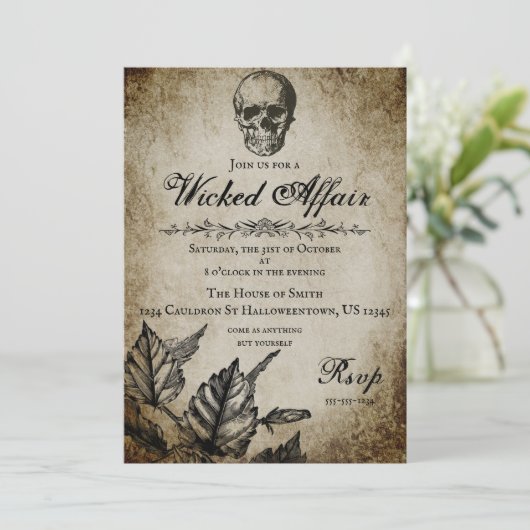 Invitation de la fête d'Halloween (Debout devant)