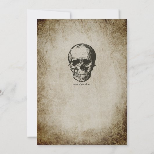 Invitation de la fête d'Halloween (Dos)