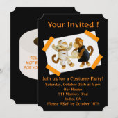 Invitation de la fête d'Halloween (Devant / Derrière)