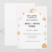 Invitation de la fête d'Halloween (Devant / Derrière)