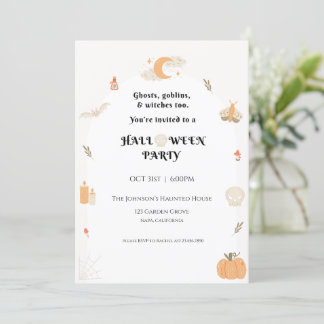 Invitation de la fête d'Halloween