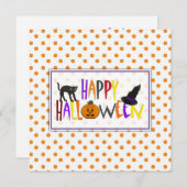 Invitation de la fête d'Halloween (Devant / Derrière)