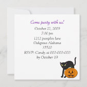Invitation de la fête d'Halloween (Dos)