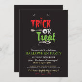 Invitation De La Fête D'Halloween (Devant / Derrière)