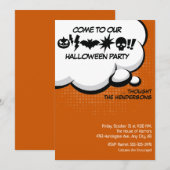 Invitation de la fête d'Halloween (Devant / Derrière)