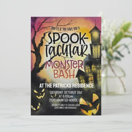 Invitation de la fête d'Halloween (Debout devant)