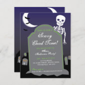 Invitation de la fête d'Halloween (Devant / Derrière)