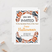 Invitation de la fête d'Halloween (Devant/Arrière en situation)