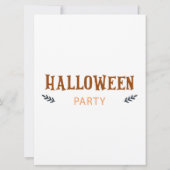 Invitation de la fête d'Halloween (Dos)